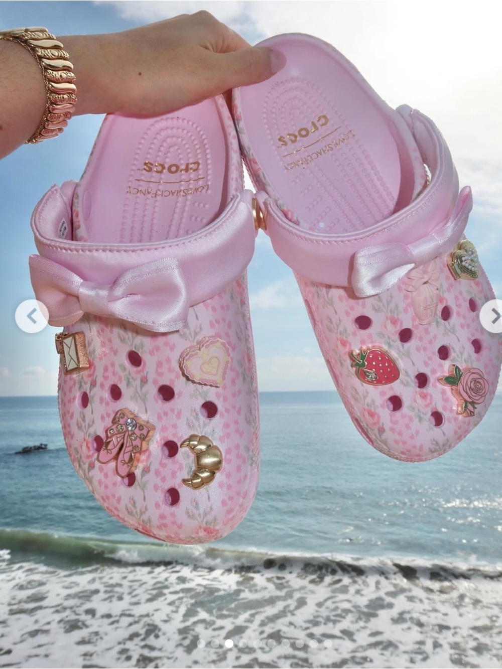 LOVESHACKFANCY CROCS CLASSIC CLOG SHOES HEIRLOOM